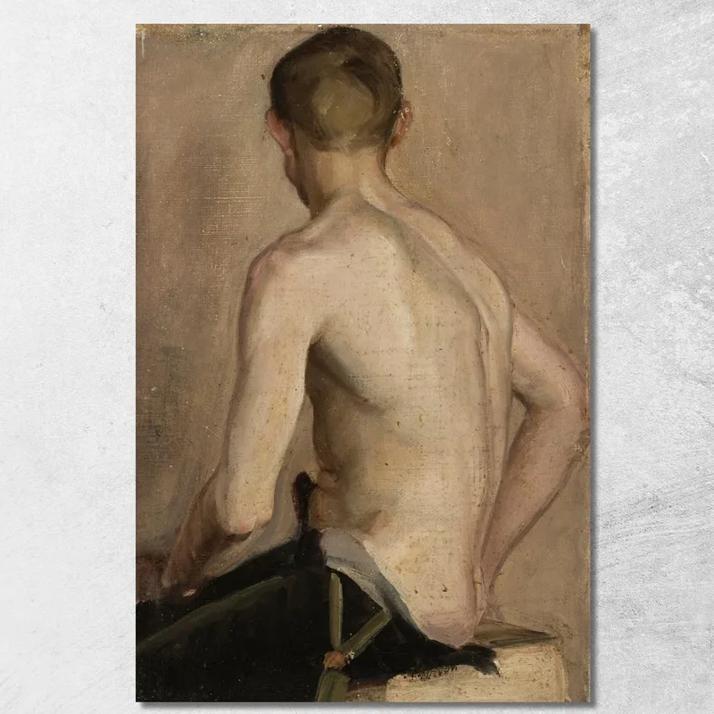 Seated Male Act Nikolai Triik canvas print
