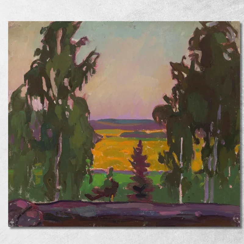 Landscape With Trees Nikolai Triik canvas print
