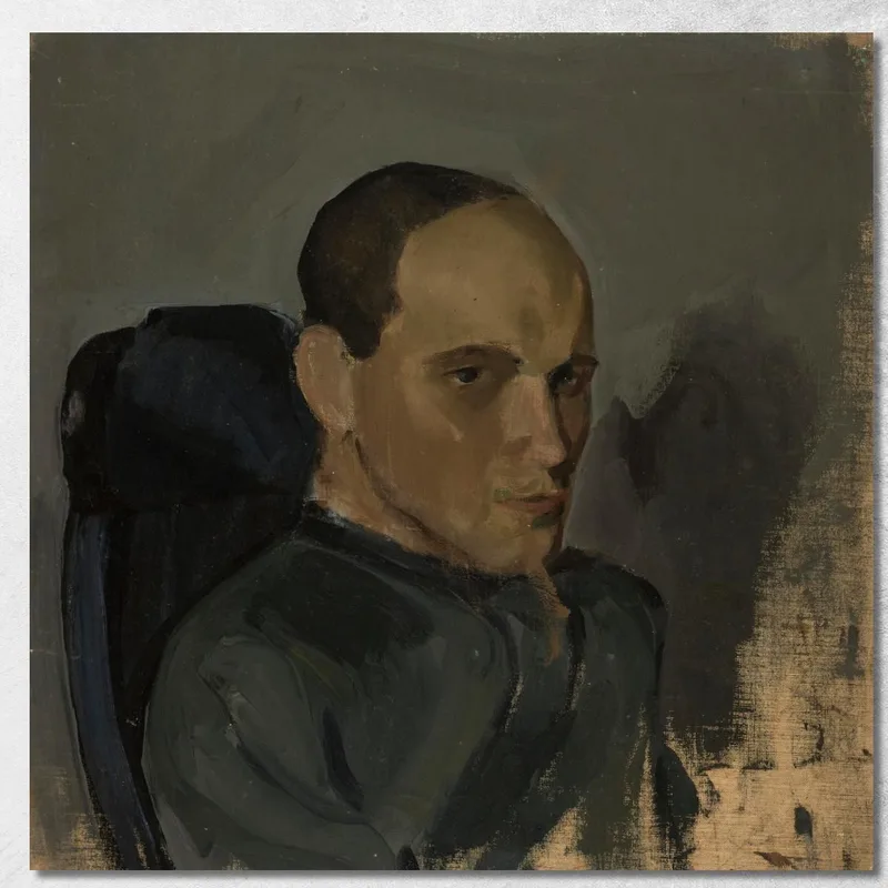 Bust Portrait Of A Man Nikolai Triik canvas print