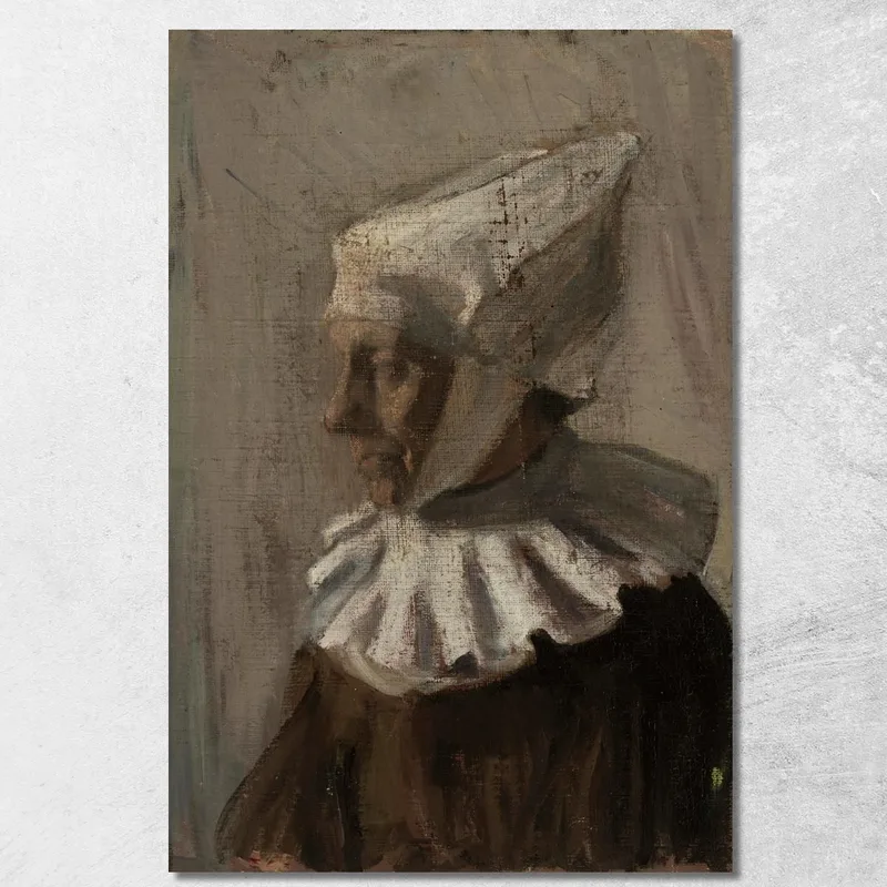 Woman With White Tanu Nikolai Triik canvas print