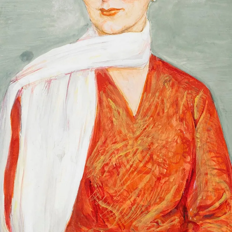 La Signora Con Lo Scialle Bianco Nils Dardel