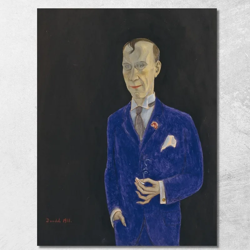 David Sprengel 1880-1941 Schriftsteller Kritiker Nils Dardel drucken auf leinwand