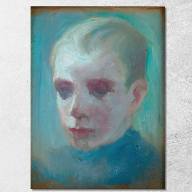 Jungenkopf Nils Dardel drucken auf leinwand