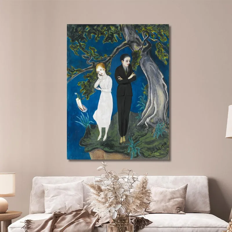 Giovane Uomo In Nero Ragazza In Bianco Nils Dardel