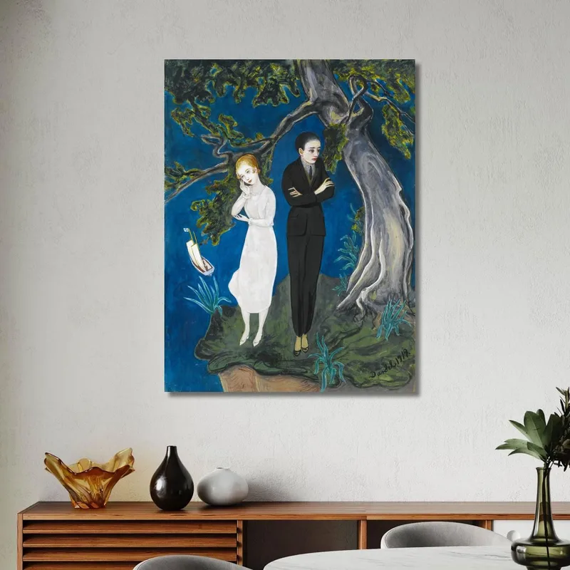 Giovane Uomo In Nero Ragazza In Bianco Nils Dardel