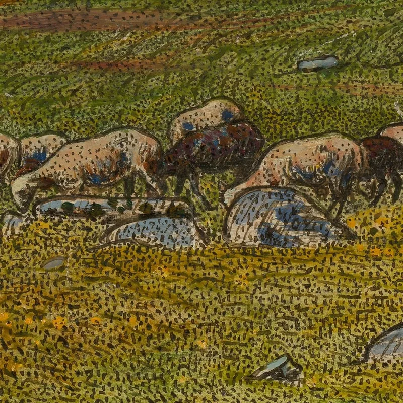 Grasende Schafe Nils Kreuger