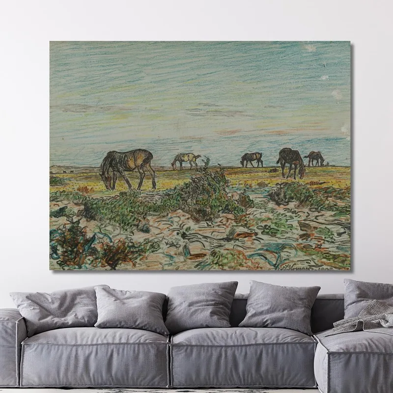 Caballos Pastando Nils Kreuger
