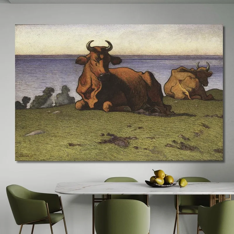 Resting Cows. Motif From Öland Nils Kreuger