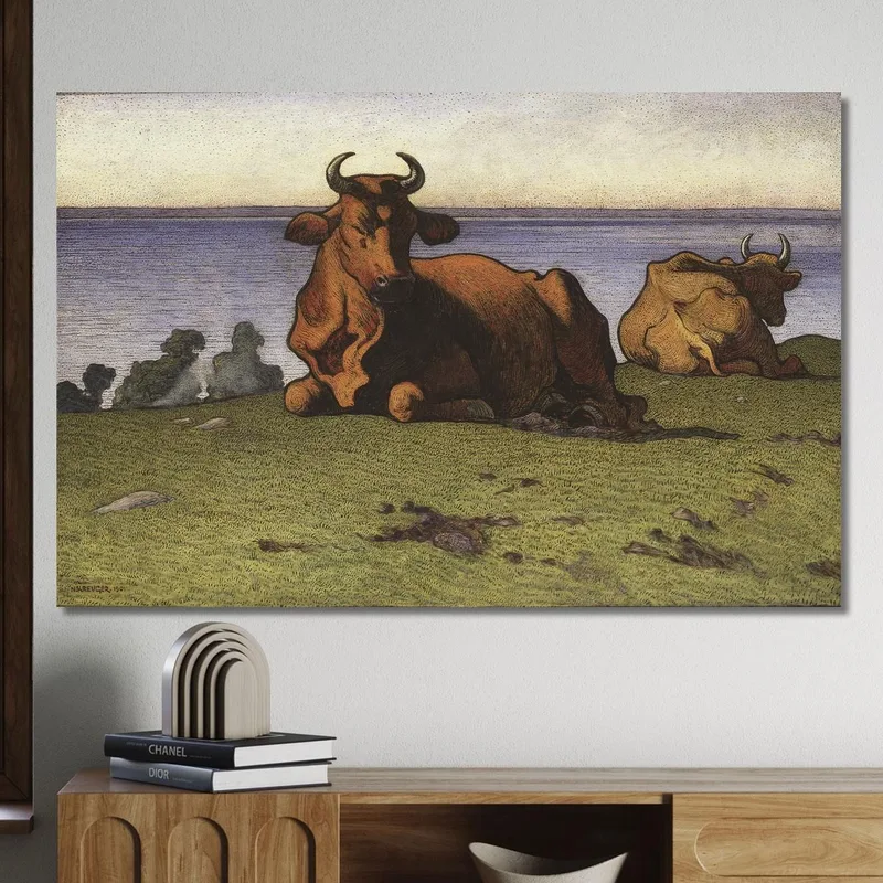 Resting Cows. Motif From Öland Nils Kreuger