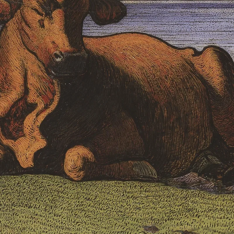 Resting Cows. Motif From Öland Nils Kreuger