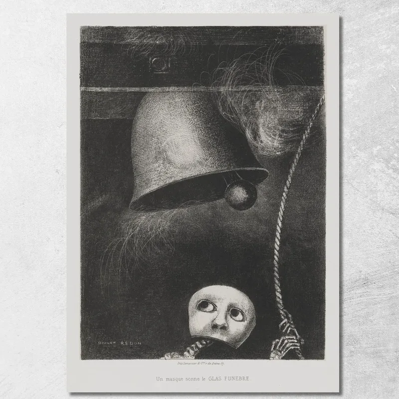An Edgar Poe Eine Maske Sonne Le Glas Funebre Odilon Redon drucken auf leinwand