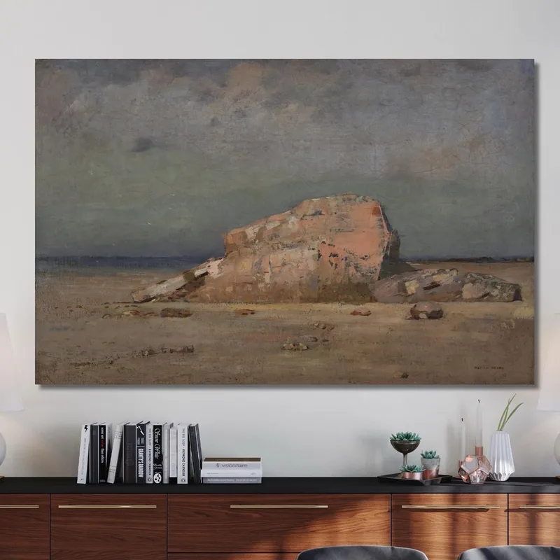 A Rose-Colored Rock Odilon Redon