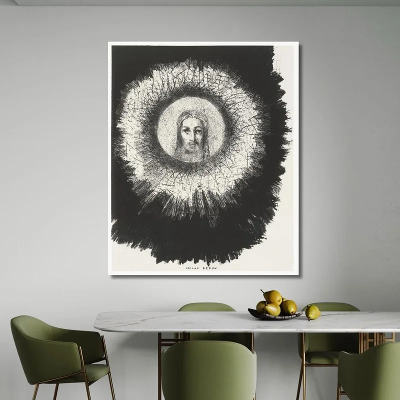 Y El Rostro De Cristo Brilló En El Disco Del Sol Odilon Redon
