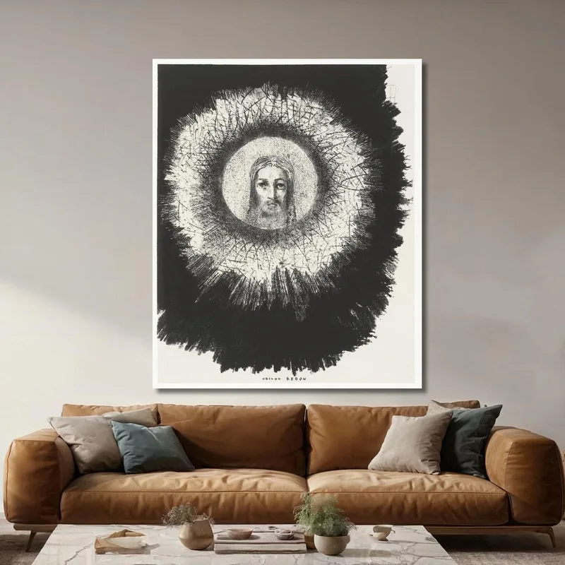 Y El Rostro De Cristo Brilló En El Disco Del Sol Odilon Redon