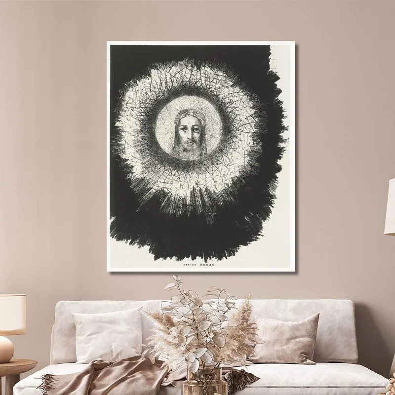 Y El Rostro De Cristo Brilló En El Disco Del Sol Odilon Redon