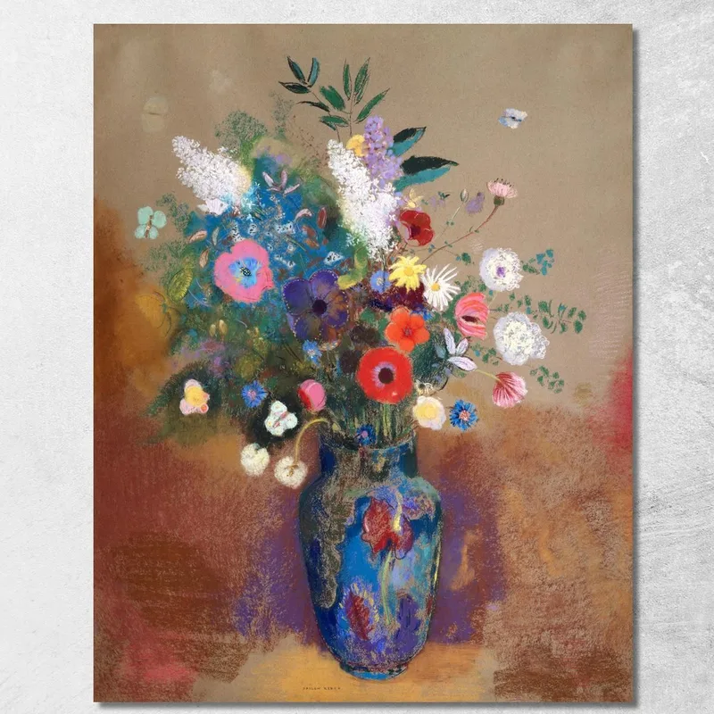 Blumenstrauß Odilon Redon drucken auf leinwand