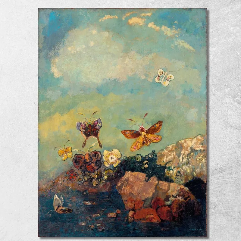 Schmetterlinge Odilon Redon drucken auf leinwand