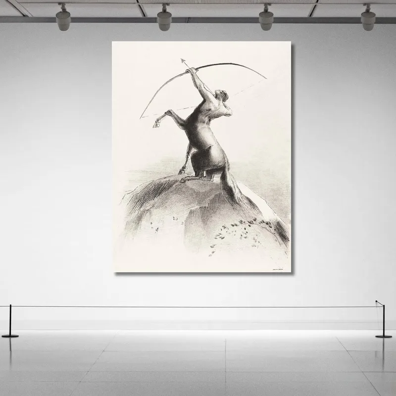 Centauro Apuntando A Las Nubes Odilon Redon