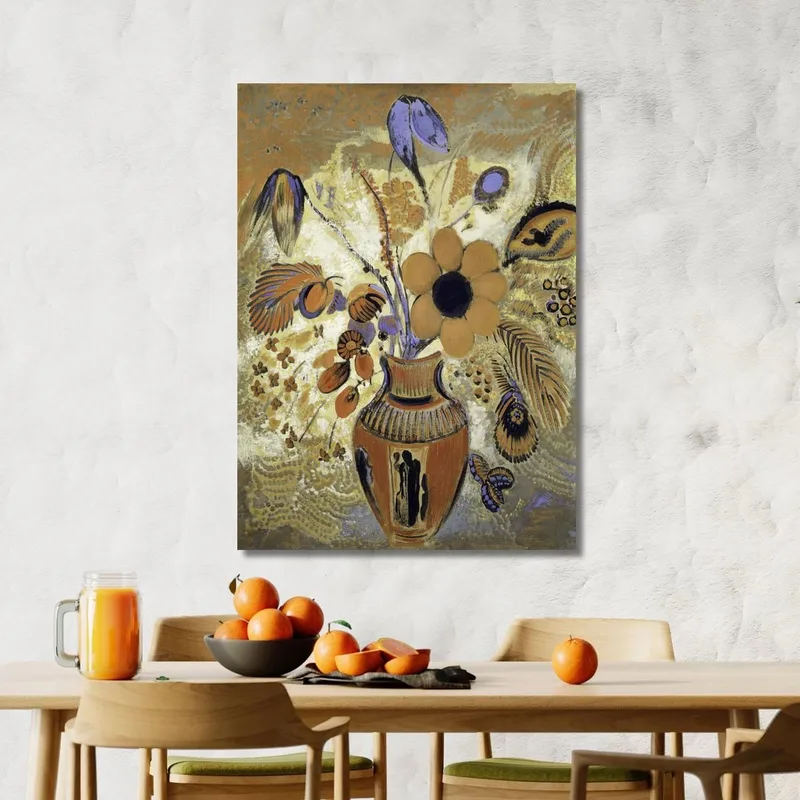 Jarrón Etrusco Con Flores Odilon Redon