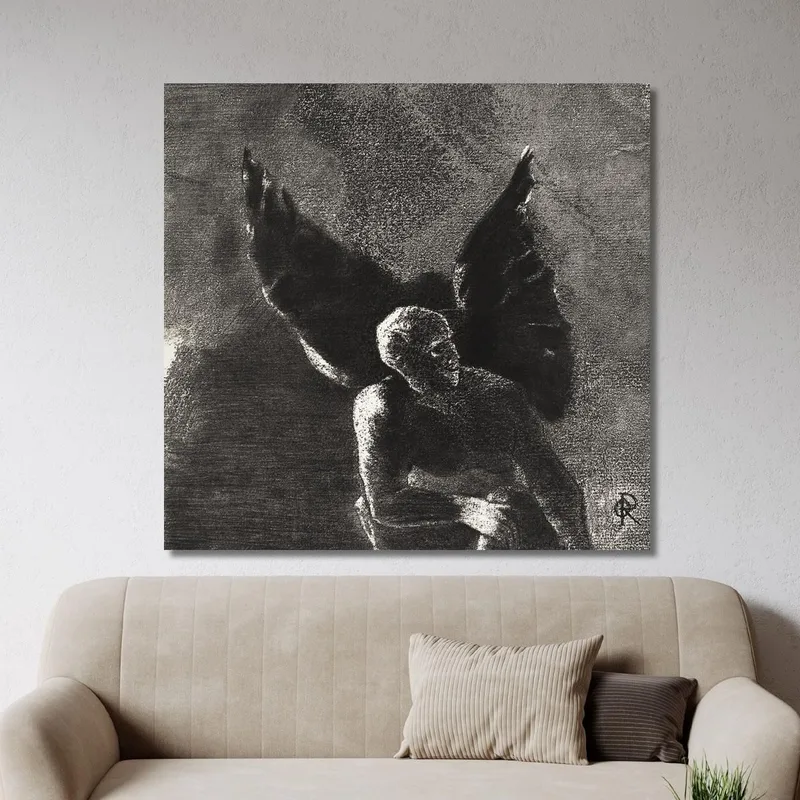 Gloria E Lode A Te Satana Nelle Altezze Del Cielo Dove Hai Regnato E Nelle Profondità Odilon Redon