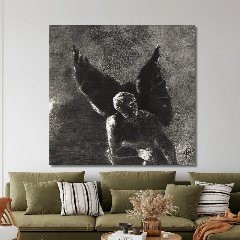 Gloria E Lode A Te Satana Nelle Altezze Del Cielo Dove Hai Regnato E Nelle Profondità Odilon Redon