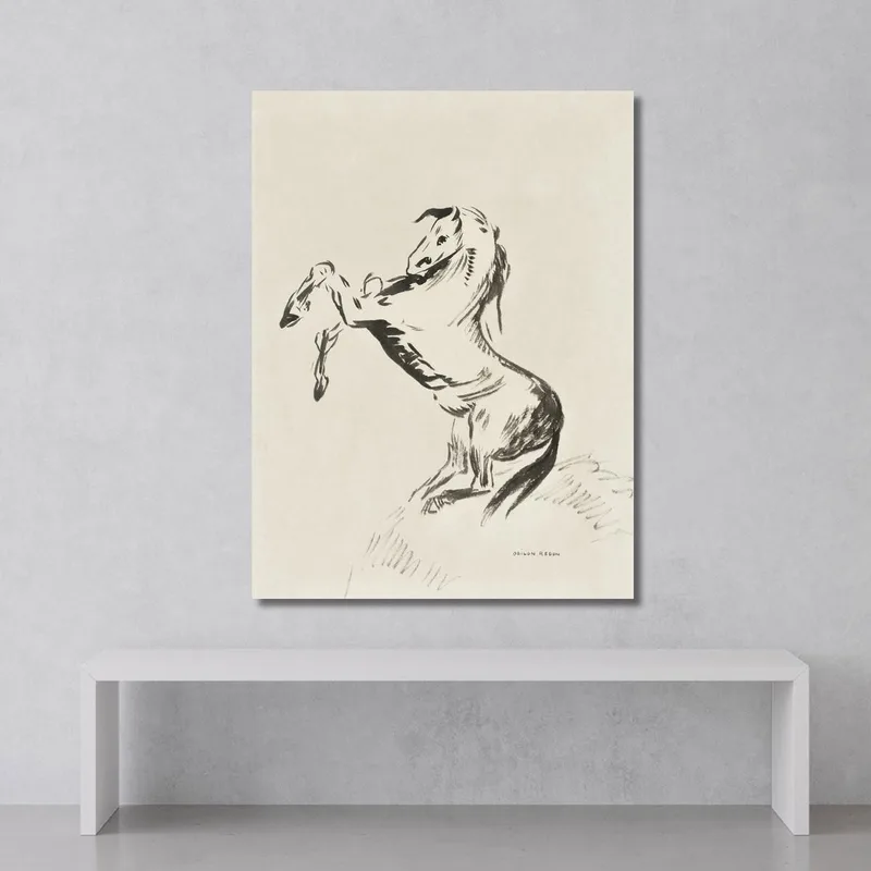 Cheval Sautant Sur Les Nuages ​​Pégase Odilon Redon
