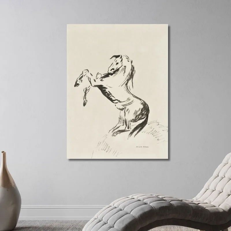 Cheval Sautant Sur Les Nuages ​​Pégase Odilon Redon