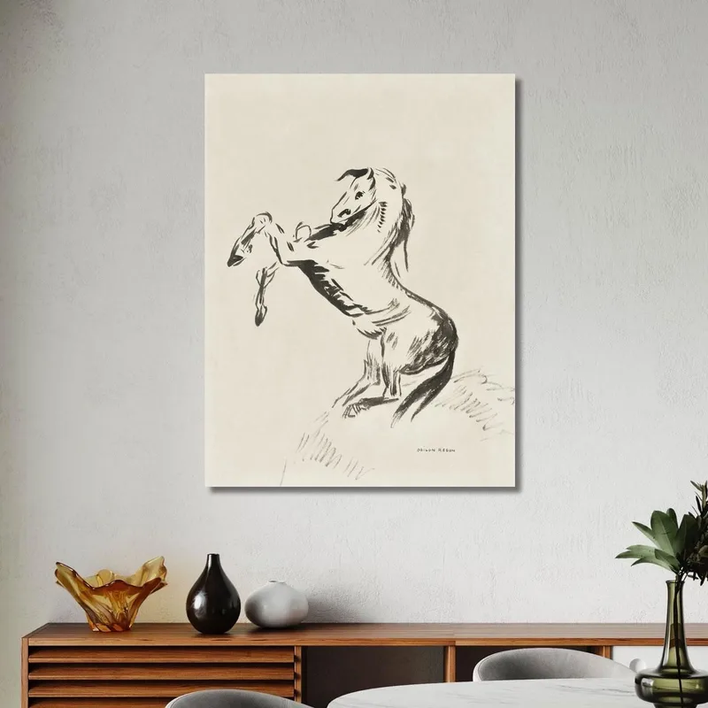 Cheval Sautant Sur Les Nuages ​​Pégase Odilon Redon