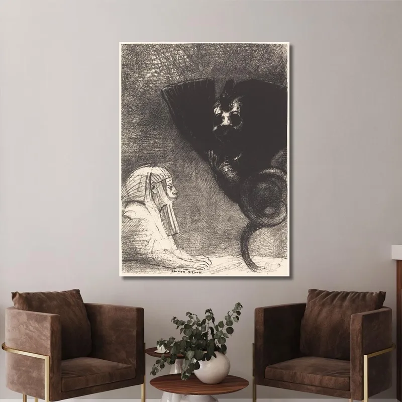 Le Sphynxmon Regard Que Rien Ne Peut Devier Demeure Tendu A Travers Les Choses Odilon Redon