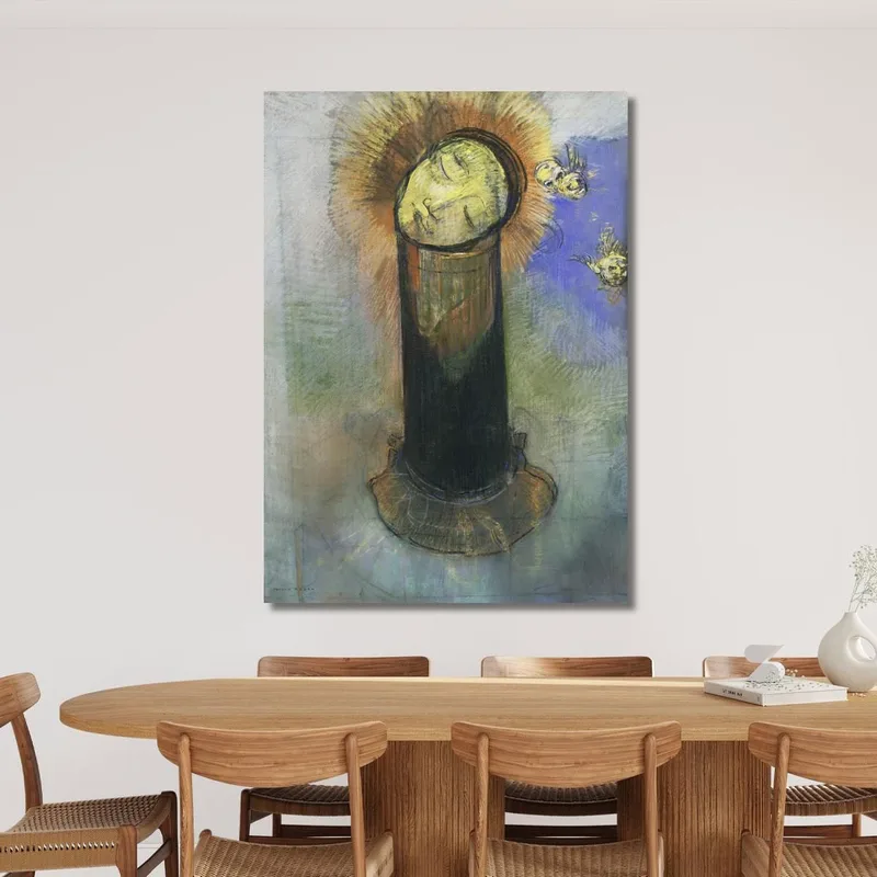 The Head Of John The Baptist On A Pillar By Odilon Redon Odilon Redon
