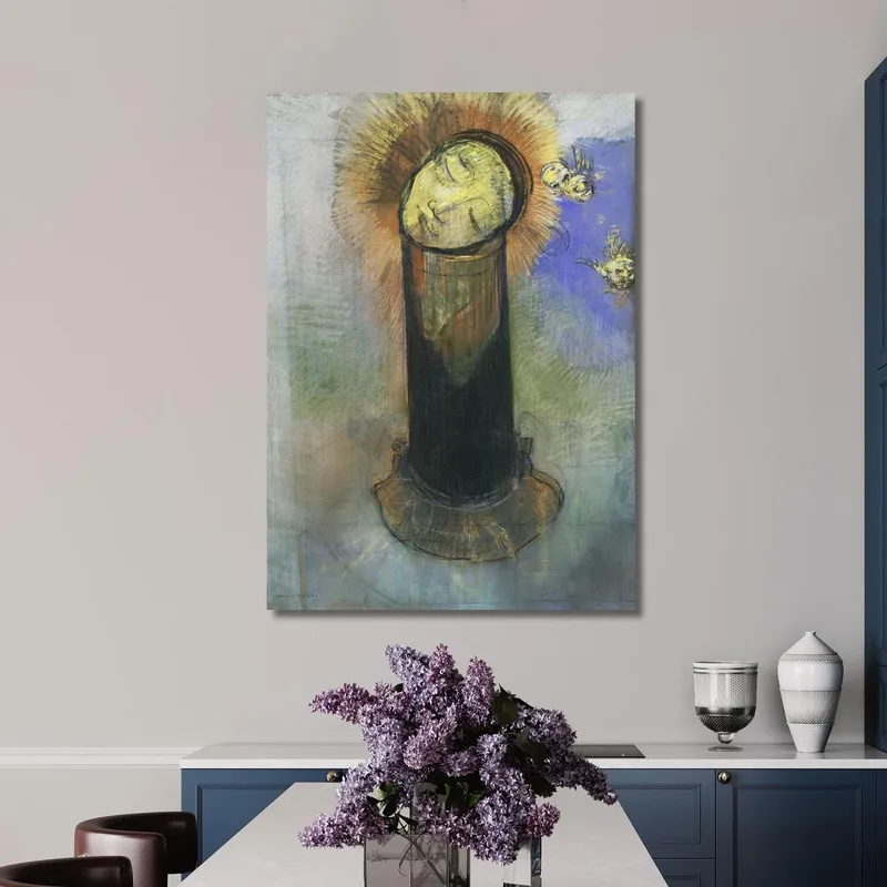 The Head Of John The Baptist On A Pillar By Odilon Redon Odilon Redon