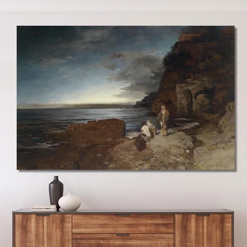 Soir Sur La Côte Oswald Achenbach