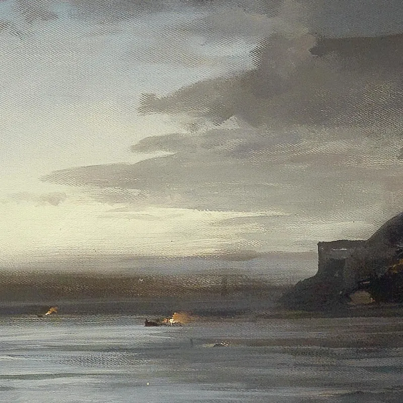 Soir Sur La Côte Oswald Achenbach