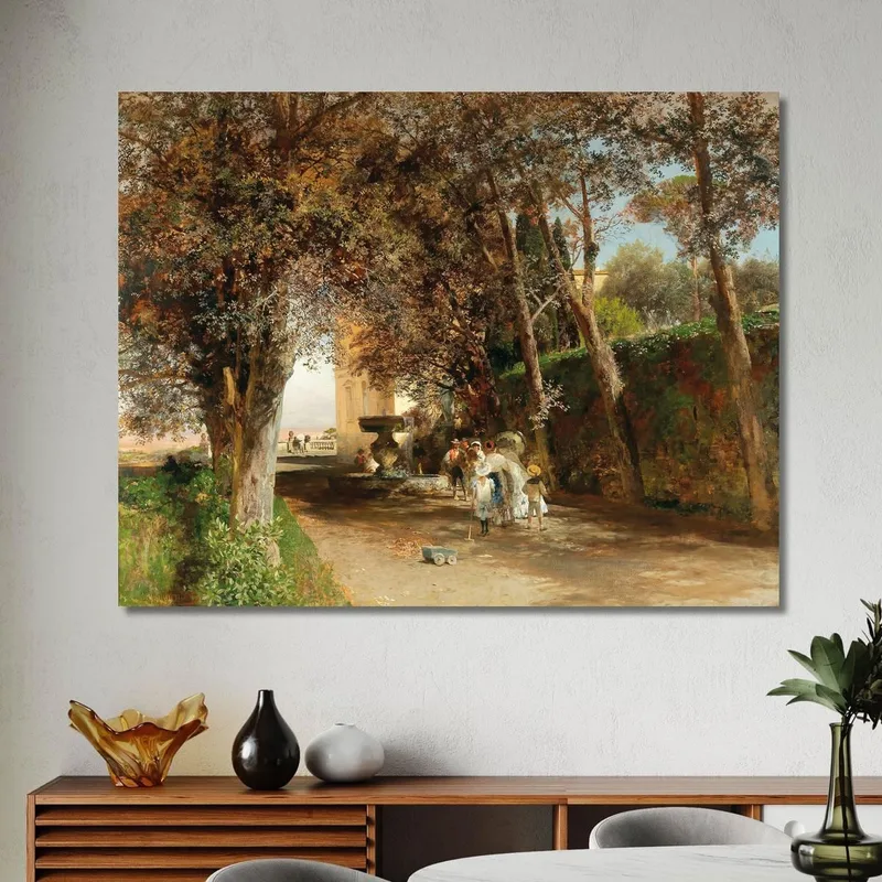 Tarde En El Parque De La Villa Torlonia En Frascati Oswald Achenbach