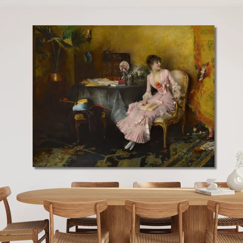 Junge Frau In Rosa Mit Ihrem Kind Pascal Dagnan Bouveret