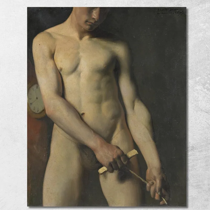 Studio Di Nudo Di Un Uomo Pascal Dagnan Bouveret quadro stampa su tela