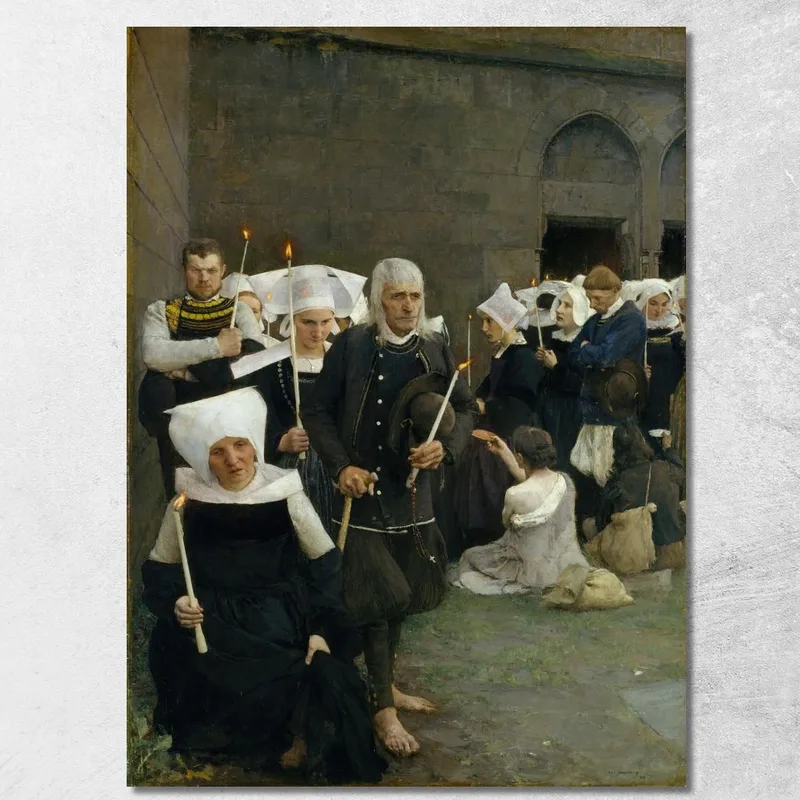 Il Perdono In Bretagna Pascal Dagnan Bouveret quadro stampa su tela