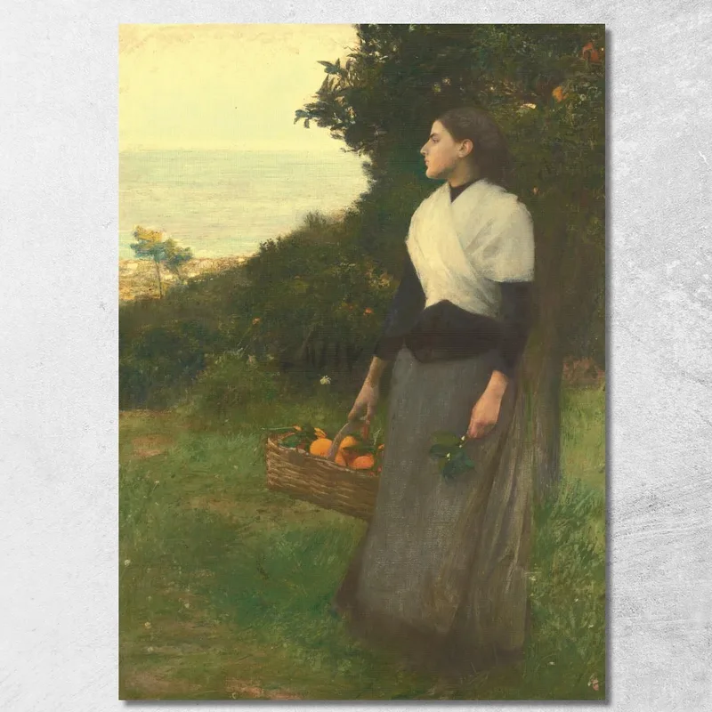 Giovane Donna In Un Giardino Di Arance Pascal Dagnan Bouveret quadro stampa su tela