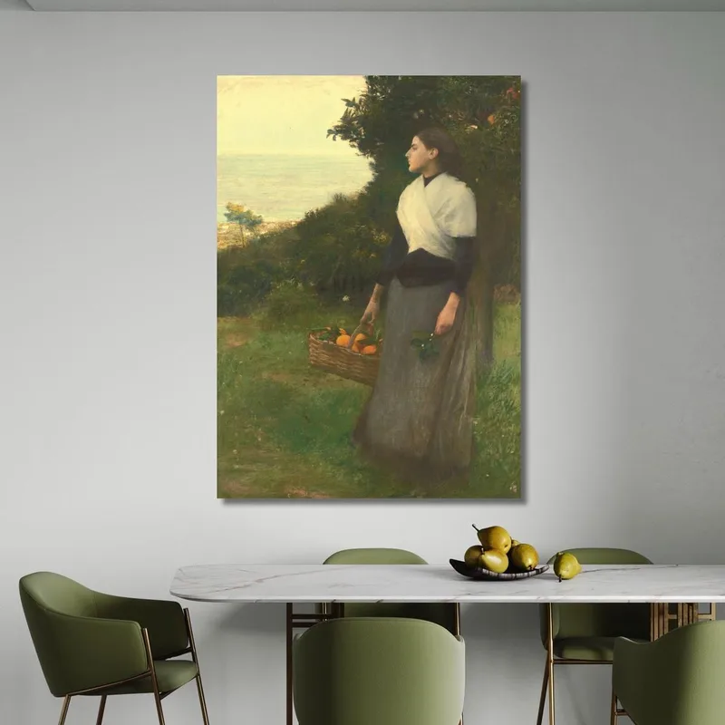 Junge Frau In Einem Orangengarten Pascal Dagnan Bouveret