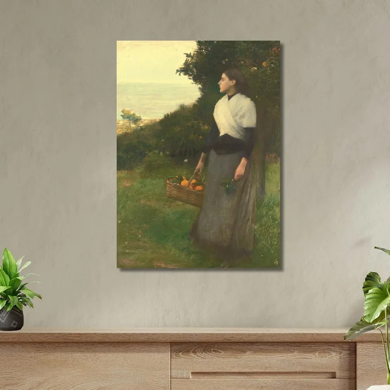 Junge Frau In Einem Orangengarten Pascal Dagnan Bouveret