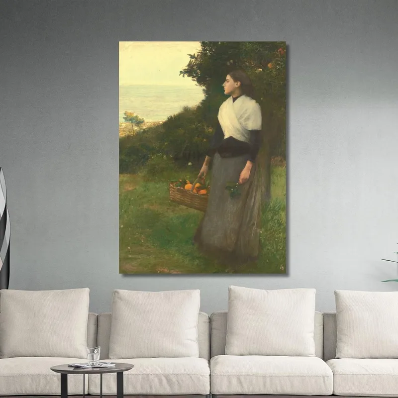 Junge Frau In Einem Orangengarten Pascal Dagnan Bouveret
