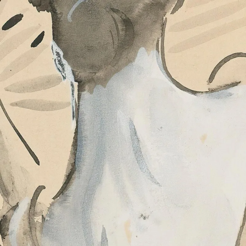 Una Mujer Vista Desde Atrás Sosteniendo Un Abanico Paul César Helleu