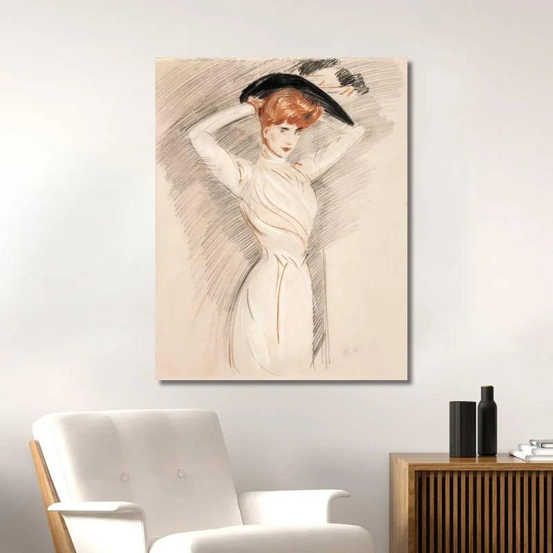 Eine Elegante Dame Mit Hut Paul César Helleu