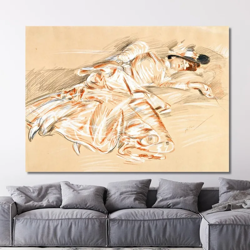 Schlafendes Mädchen Paul César Helleu