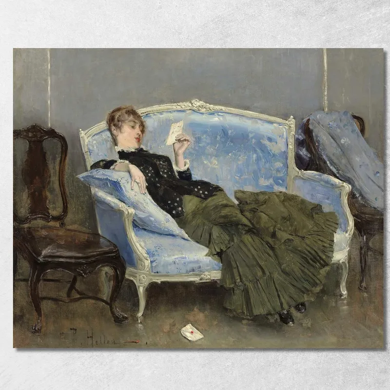Der Brief Paul César Helleu drucken auf leinwand