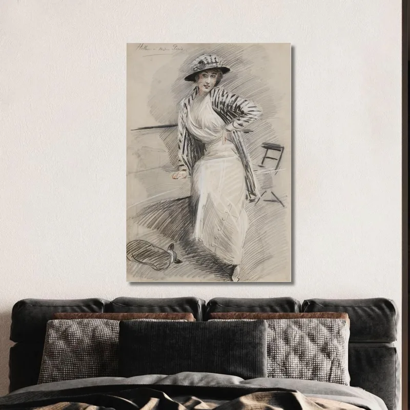 Madame Paris Sentada En Un Banco Paul César Helleu