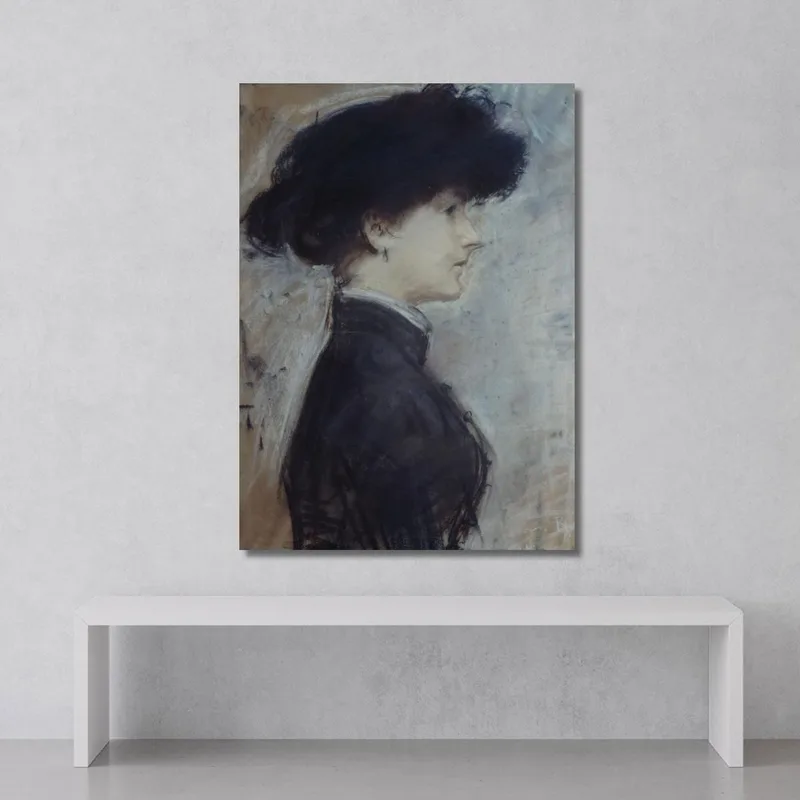 Portrait Of A Woman In Profile Paul César Helleu