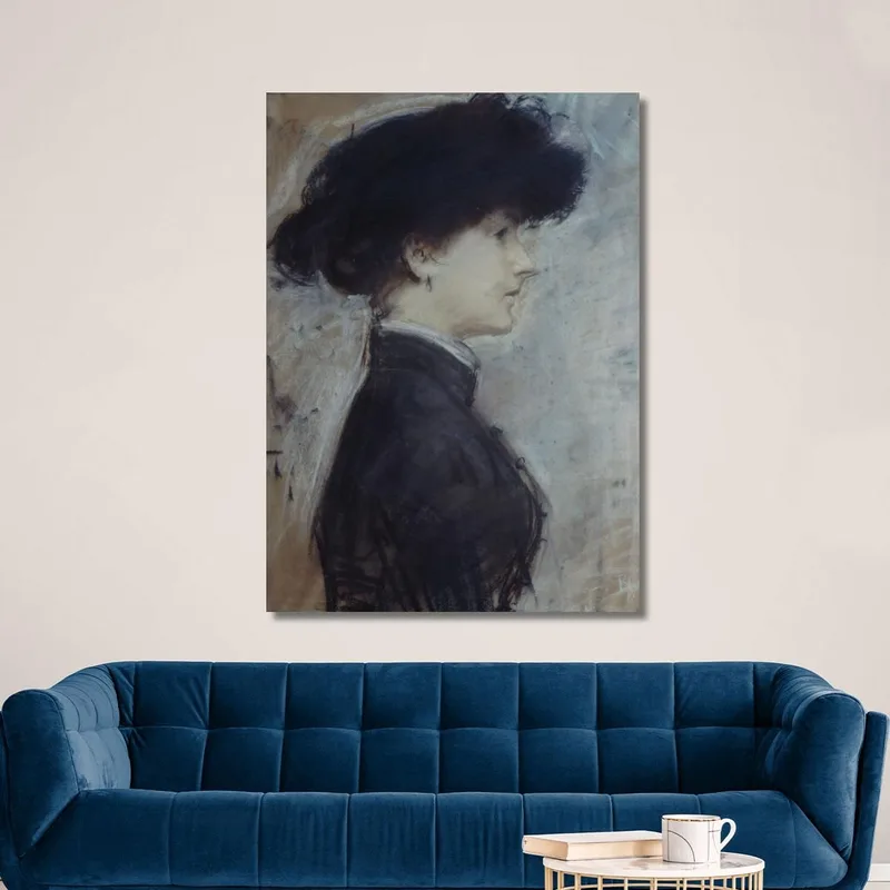 Portrait Of A Woman In Profile Paul César Helleu
