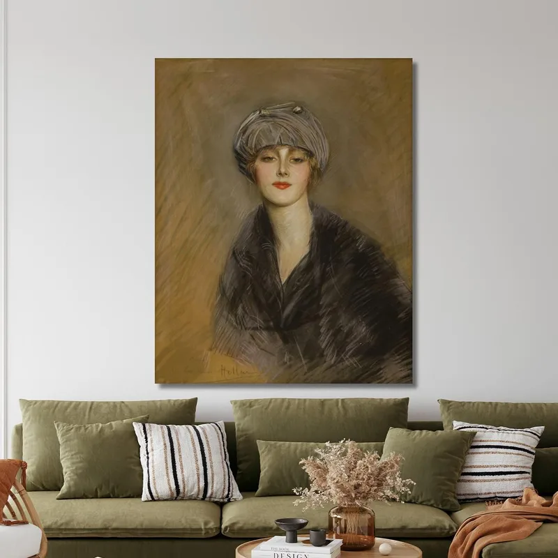 Retrato De Lucette Con Sombrero Paul César Helleu