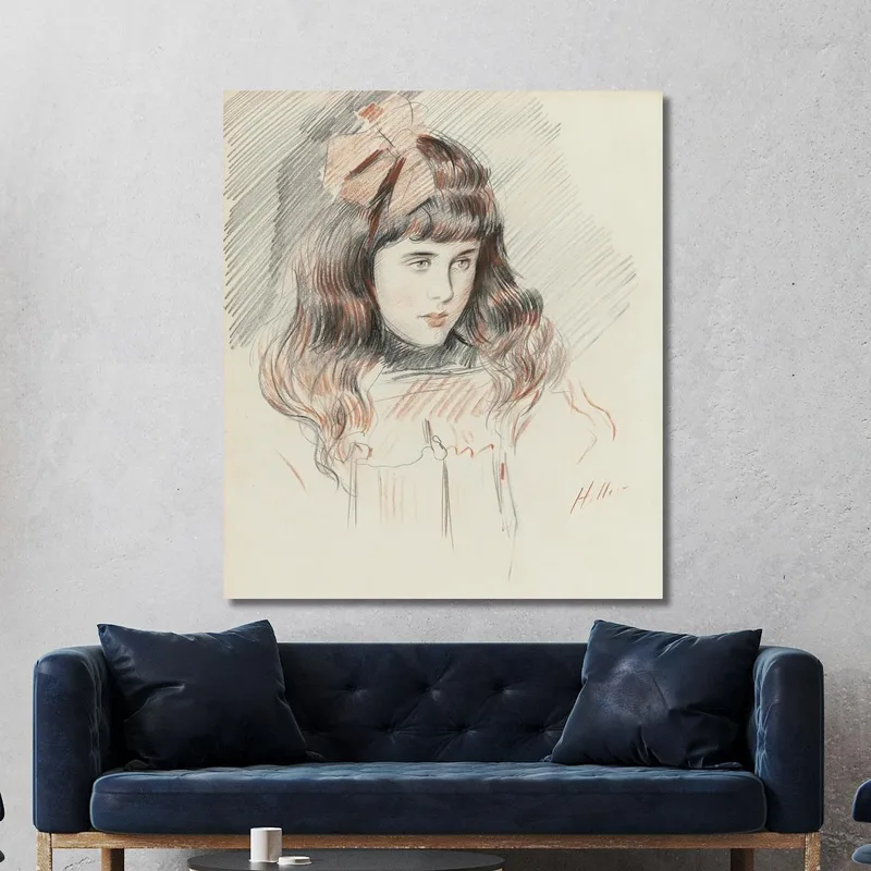 Retrato De Ellen Helleu La Hija Del Artista Paul César Helleu